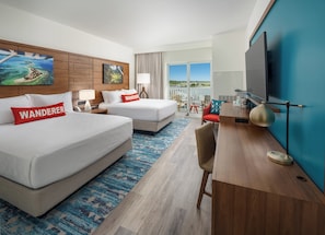 Premium Room, 2 Queen Beds (Balcony) | In-room safe, desk, laptop workspace, iron/ironing board - Compass Hotel Beaufort by Margaritaville (Beaufort)