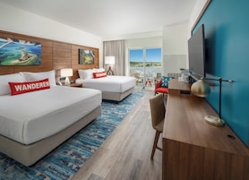 Premium Room, 2 Queen Beds (Balcony) | In-room safe, desk, laptop workspace, iron/ironing board