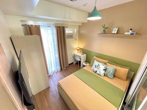 1 多间卧室、熨斗/熨衣板、WiFi、床单