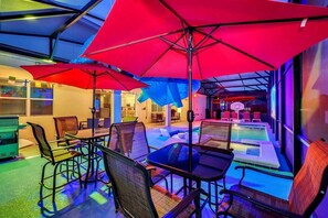 Outdoor dining - Last Minute Disney! Private Pool, Game Room & Themed Bedrooms. Book Now! #118563 (Orlando)
