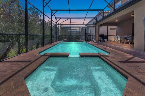 A heated pool