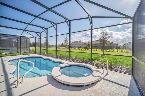 A heated pool