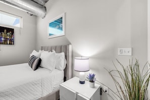 1 bedroom, desk, iron/ironing board, travel cot
