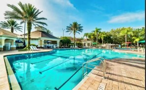 Outdoor pool, a heated pool