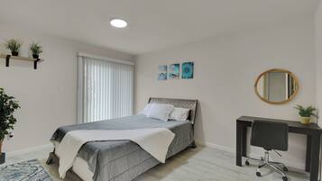 2 quartos, ferros/tábuas de passar roupa, acesso à internet