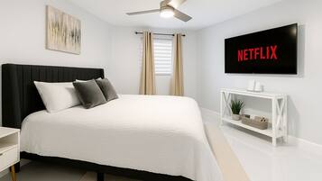 3 bedrooms, iron/ironing board, WiFi, bed sheets