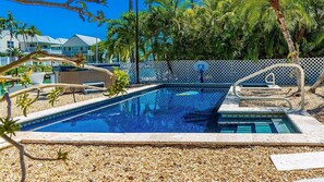 Outdoor pool, a heated pool