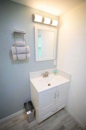 Hair dryer, towels