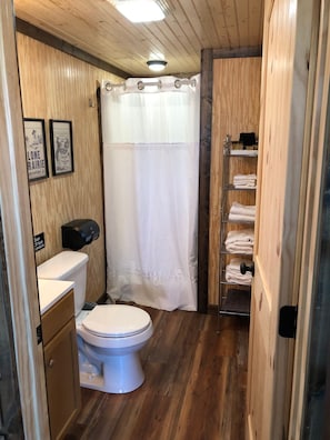 Towels, soap, toilet paper