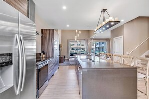 Microwave, dishwasher, high chair