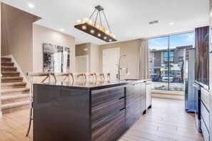 Microwave, dishwasher, high chair
