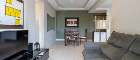 Basic Apartment | Living area | 32-inch Smart TV with digital channels