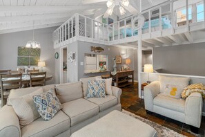 TV, fireplace, offices