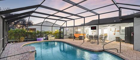 Outdoor pool, a heated pool