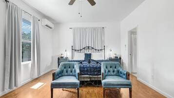1 habitación, tabla de planchar con plancha, wifi y ropa de cama
