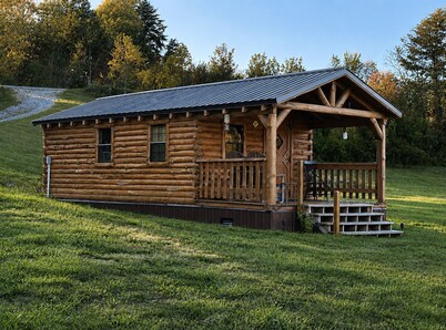 Secluded Log Cabin on 12 Private Acres, Starlink Wi-Fi, southeastern, Ohio