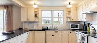 Private Beach Access + Water Views! | Sleeps 18, Historic 6BDR Farmhouse w/ Deck