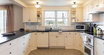 Private Beach Access + Water Views! | Sleeps 18, Historic 6BDR Farmhouse w/ Deck
