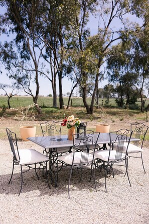 Outdoor dining - The Travelling Bishop ~ Historic Church (Gunbower)