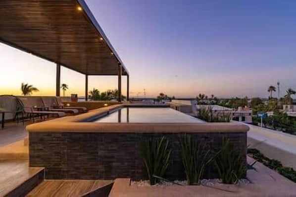 A heated pool