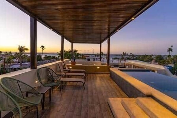 A heated pool