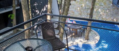 Superior-dobbeltværelse - balkon - udsigt til pool | Terrasse/gårdhave