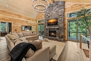 Smart TV, fireplace, video games