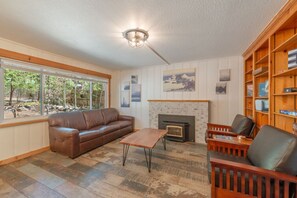 TV, fireplace, video games