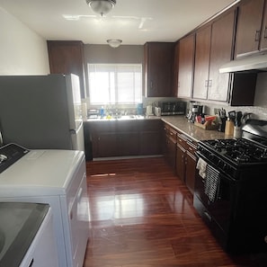 Microwave, oven, stovetop, dishwasher