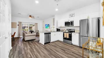 Microwave, oven, stovetop, dishwasher