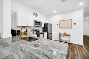 Microwave, oven, stovetop, dishwasher