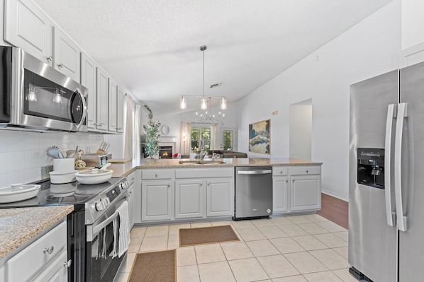 Microwave, oven, stovetop, dishwasher