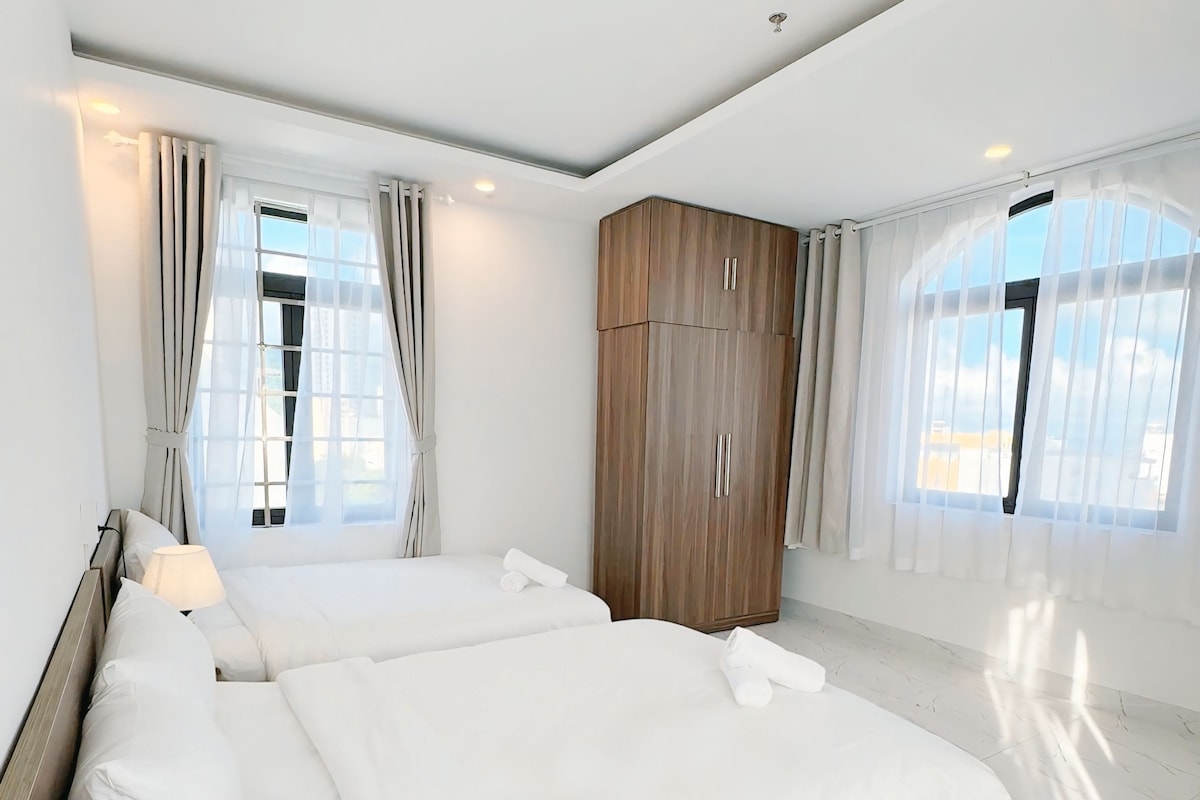 Chambre Double Familiale, vue mer | Wi-Fi gratuit, draps fournis