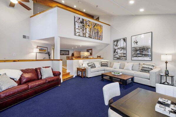 TV, fireplace, offices