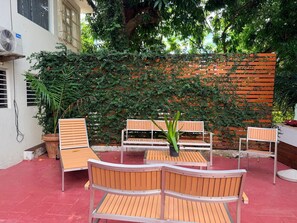 Terrace/patio - Apt 413- Walk to the beach, plaza and restaurants (Rincon)