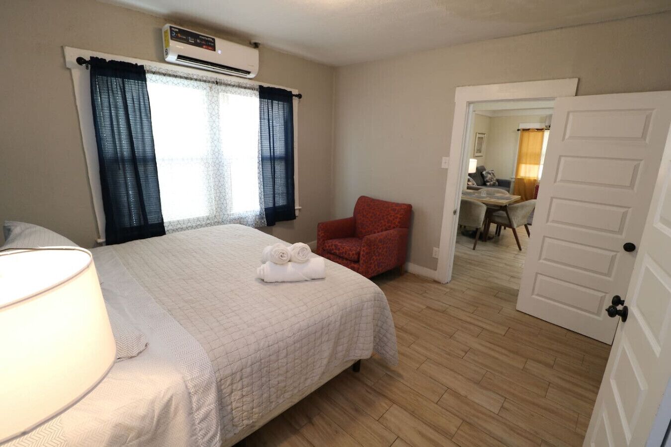 1 bedroom, iron/ironing board, travel crib, free WiFi