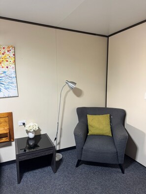 Desk, blackout curtains, iron/ironing board, free WiFi