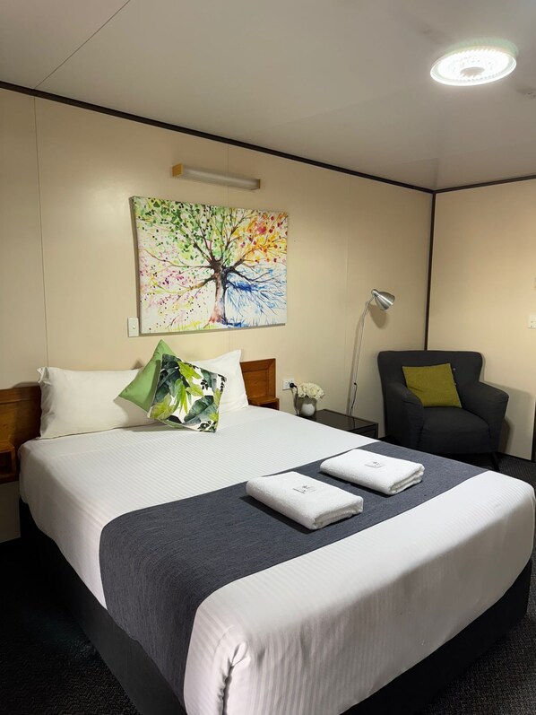 Desk, blackout curtains, iron/ironing board, free WiFi