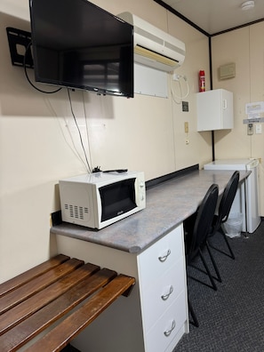 Desk, blackout drapes, iron/ironing board, free WiFi