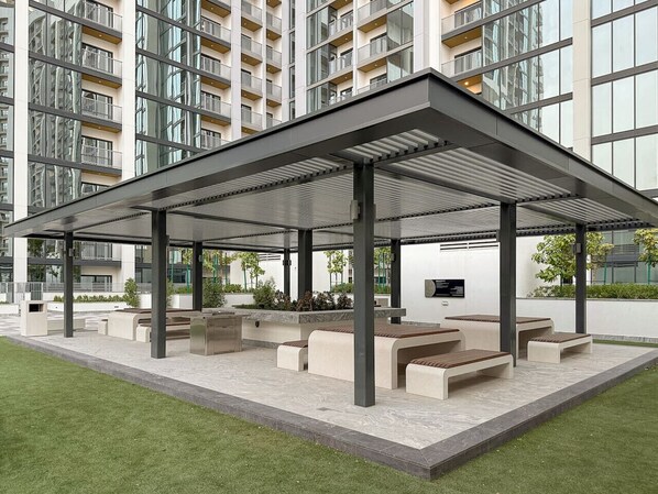 Outdoor dining - FIRST CLASS | 4BR | Sobha Skyline Luxury (Sobha Hartland)