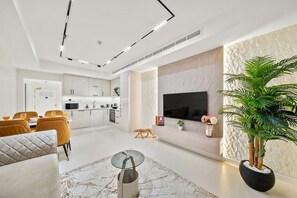 Living area - FIRST CLASS | 2BR | Luxury Marina Bliss (Marina)