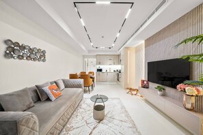 Living area - FIRST CLASS | 2BR | Luxury Marina Bliss (Marina)