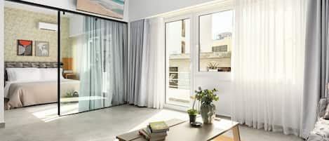 Departamento, vista a la ciudad | Área de sala de estar