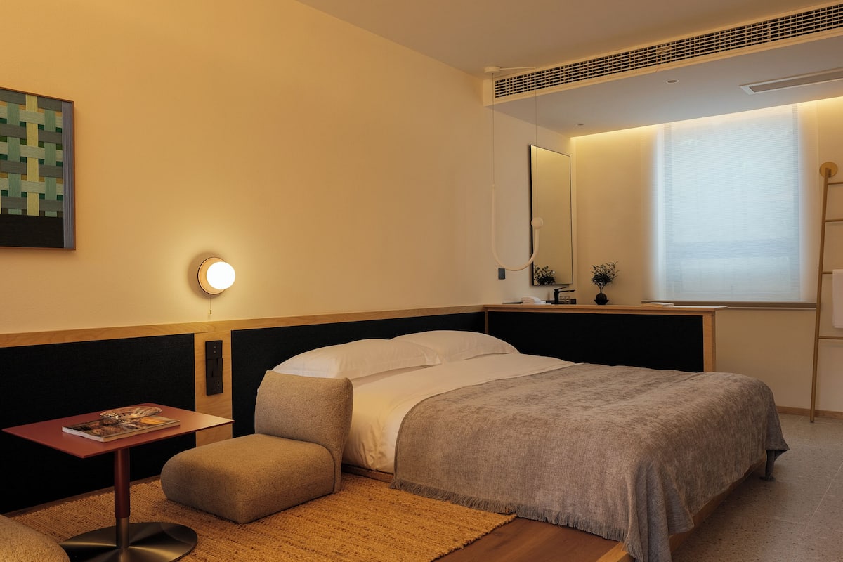 Blackout curtains, soundproofing, iron/ironing board (on request)