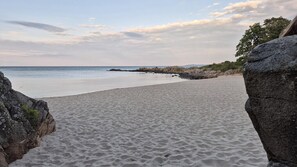 Beach - North Bornholm sea view sandy beach and rocks (Allinge)