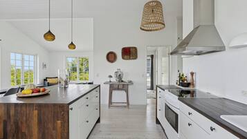 Fridge, oven, dishwasher, electric kettle