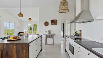 Kjøleskap, ovn, oppvaskmaskin og vannkoker