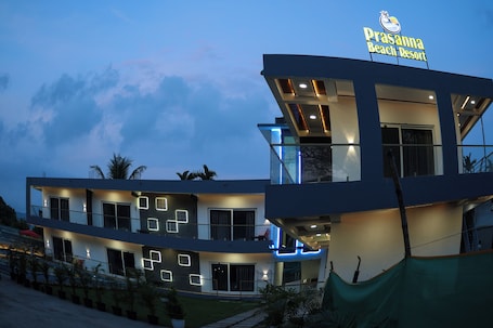 Front of property. Prasanna Beach Resort