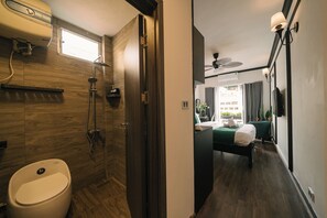 Luxury Room, City View | Bathroom | Shower, hydromassage showerhead, hair dryer, bathrobes - Willow Hanoi Old Quarter (Hoan Kiem)