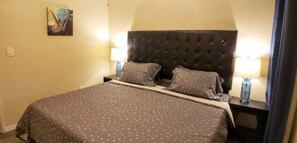 2 bedrooms, desk, iron/ironing board, travel cot